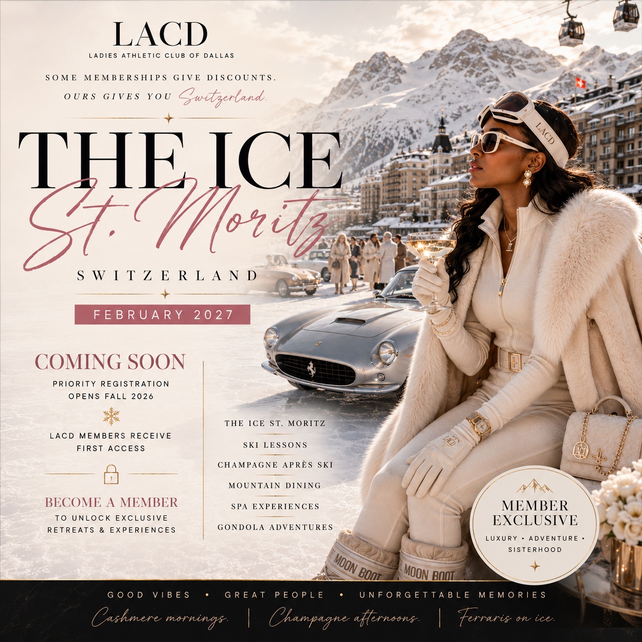 LACD The Ice St. Moritz, Switzerland retreat—coming February 2027